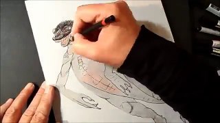 3D Drawing Godzilla, Trick Art, Time Lapse