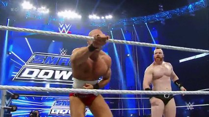 A clash between Cesaro and Sheamus