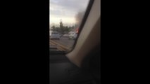 Un autobús escolar se incendia con los alumnos dentro en plena autopista