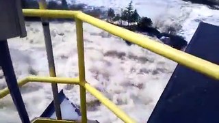 Spring runoff at Niagara dam
