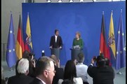 Rueda de Prensa Presidente Rafael Correa y Canciller Alemana Angela Merker