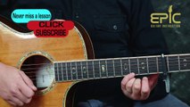 Learn EZ beginner acoustic guitar song lesson Wildflowers by Tom Petty with chords rhythms strumming