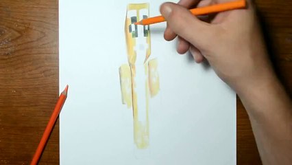 Drawing Minecraft Stampy Cat Doll Cool 3D Trick Art