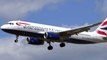 G-EUYX British Airways Airbus A320 Landing at London Heathrow Airport