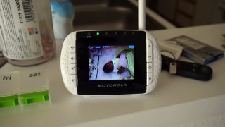 Trying out the Motorola MBP 33 Baby Monitor, gift from Grandma and Grandpa!