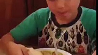 Kids eat Indian food