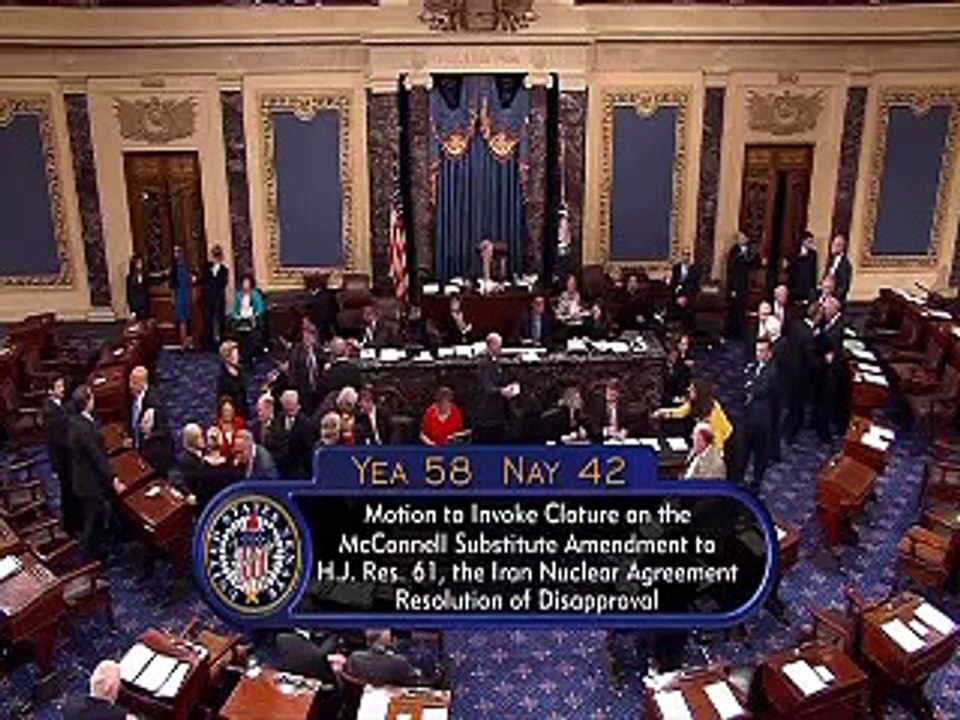 سنا لایحه بیش از whelmingly هسته ای ایران می گذرد Senate over whelmingly passes Iran nuclear bill 11-09-15