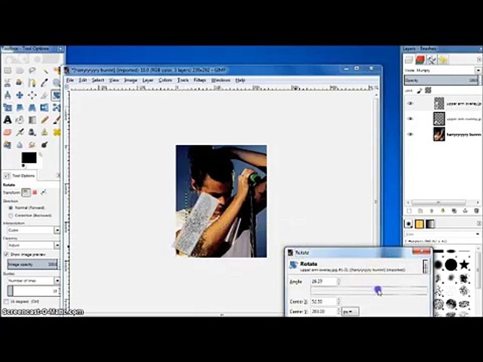Making Punk Harry Styles with Gimp