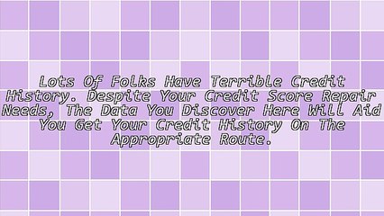 Resolving Bad Credit