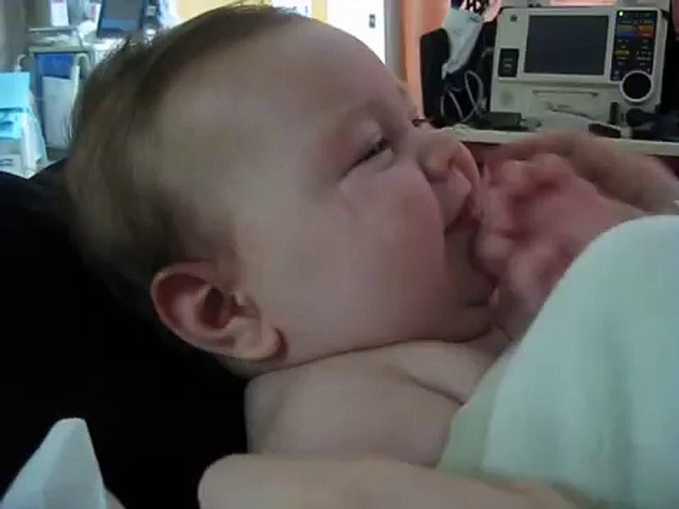 Connor in hospital with Croup (Stridor)