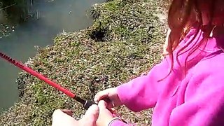 big carp cught by 6yr old daughter fishing