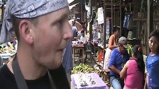 Eating a Palm Weevil Larvae