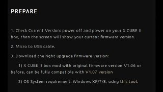 X Cube II 160w Box Mod Guide : How to update firmware