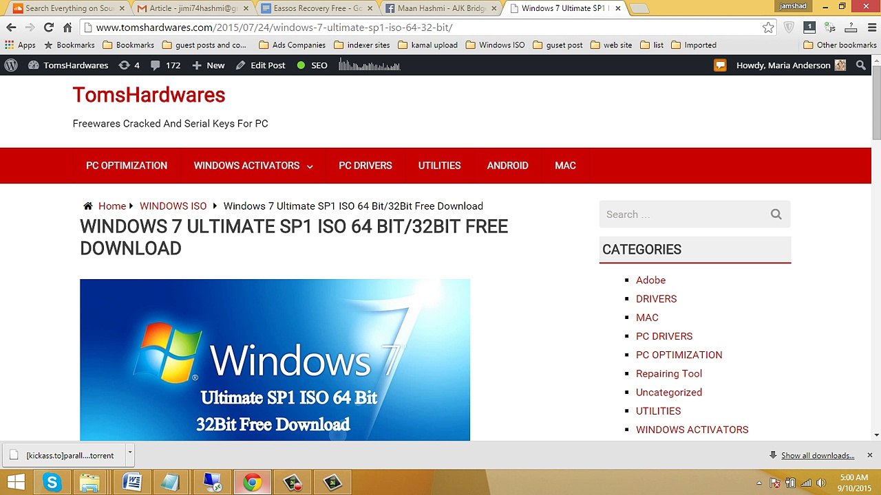 WINDOWS 7 ULTIMATE SP1 ISO 64 BIT