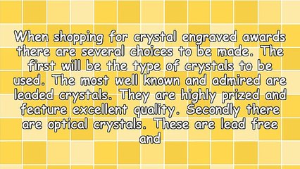 Techniques For Crystal Engraved Awards Creation