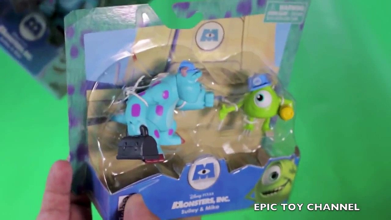 MONSTERS INC Play Set SULLY, BOO + MIKE WASOWSKI MONSTERS UNIVERSITY MONSTERS INC