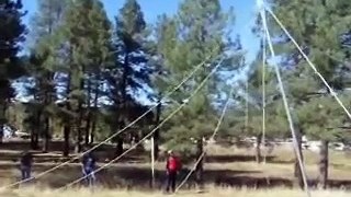 A Raising Of A Wind Tower Pole
