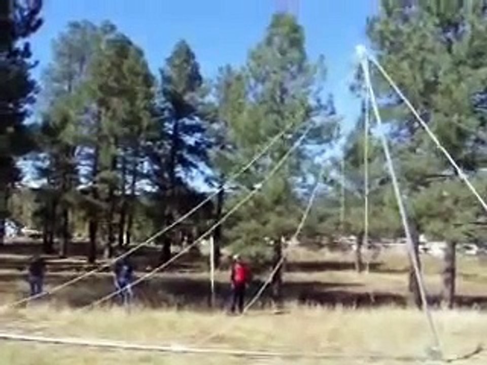 A Raising Of A Wind Tower Pole