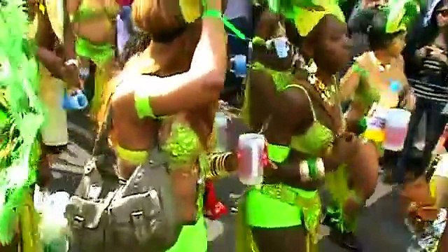 Notting Hill during Carnival PARADE pre 2012 :London Notting Hill Street Party Scenes