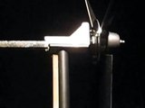 Eigenbau Windrad mit Nabendynamo und Rohrfluegel - Homemade wind turbine with Shimano hub dynamo