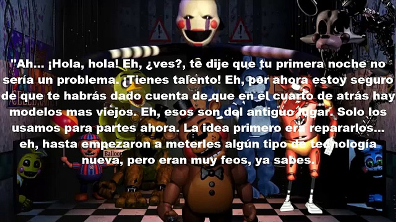 Todas las llamadas de Five Nights At Freddy's 2 traducidas