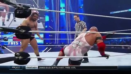 Ryback VS Rusev Royal Rumble Qualifying Match 22_1_2015