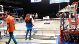 Team 1972's robot tips over at FRC San Diego Regional-2014!