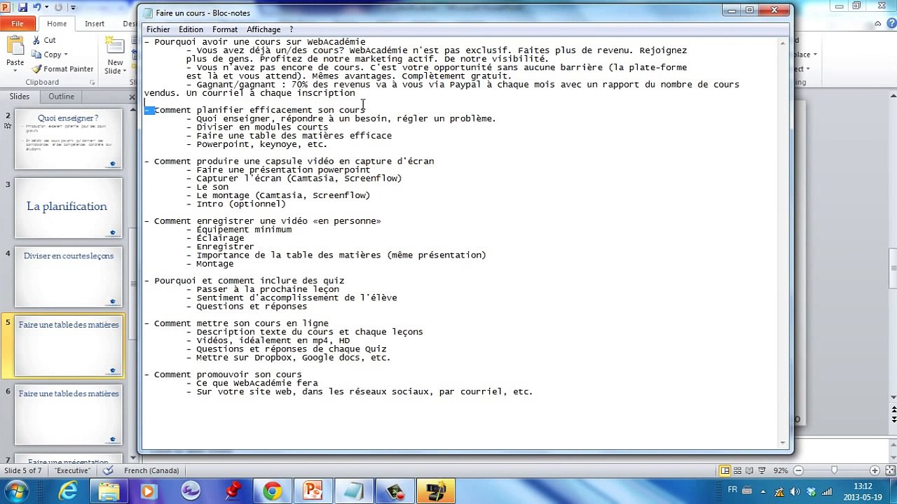 Comment faire la planification de son cours en ligne (plan de cours)