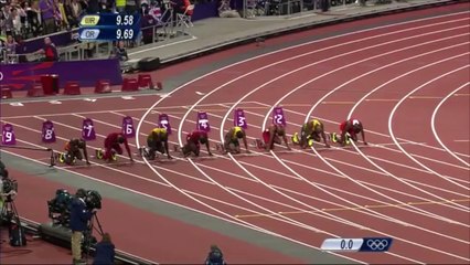 London 2012 100m Final Usain Bolt 9.63 OR