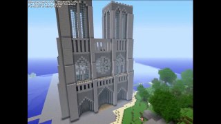 MINECRAFT timelapse building a church.