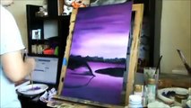 Evening On River Oil Painting * time lapse *