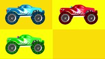 Learn Colours with Monster Trucks   Animated Surprise Eggs   Color Lesson for Kids with Trucks