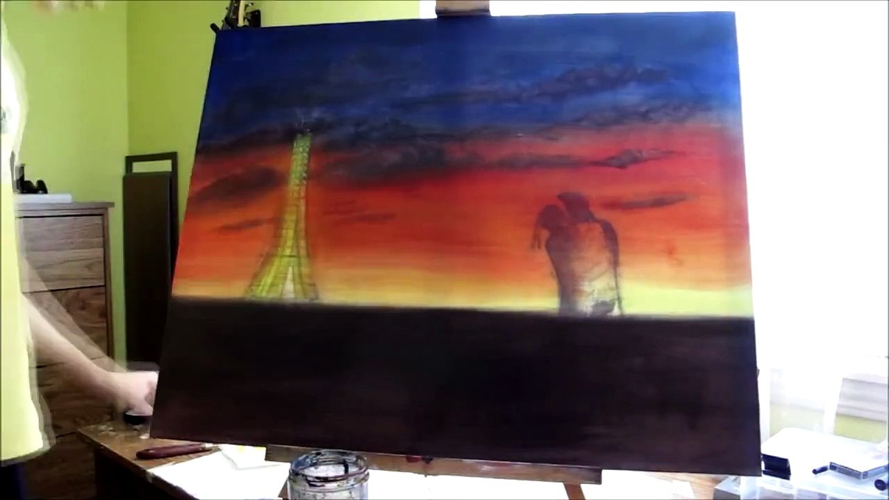 Oil Painting - The Romance Of Paris