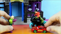 Disney Pixar Cars Lightning McQueen as RobinCar McQueen save Batman, Spiderman Gotham City Jail