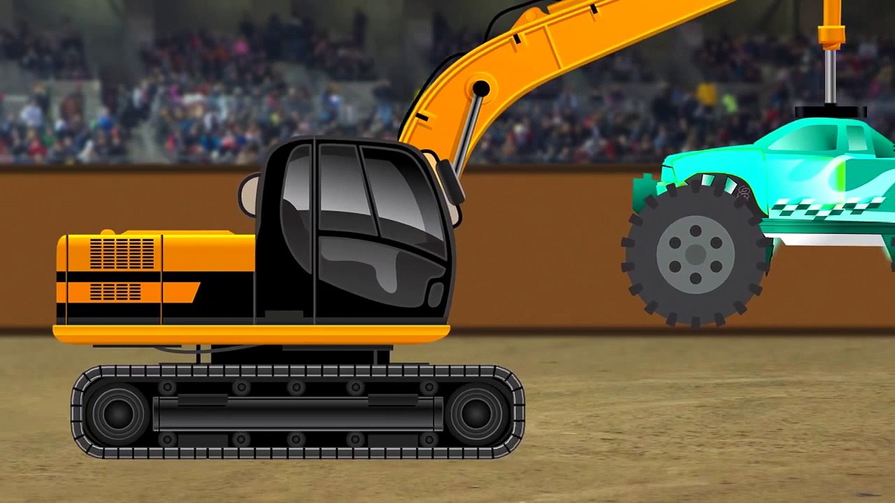 MONSTER TRUCKS for Children   Learning Shapes   Shapes Lesson for Children   Animated Surprise Eggs
