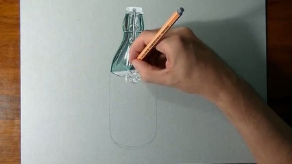 Drawing Time Lapse  a bottle of milk