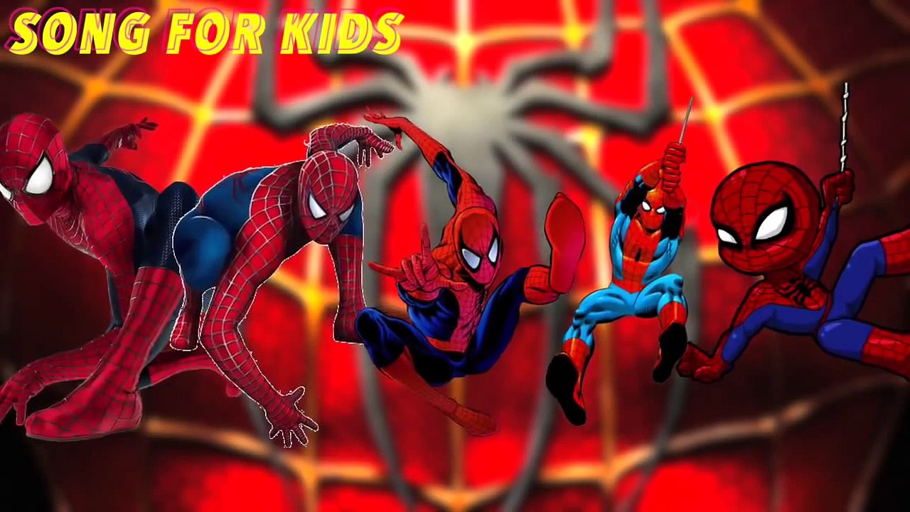 Spiderman Cartoon Finger Family Nursery Rhymes ★ Spiderman Theme Song for Children 2
