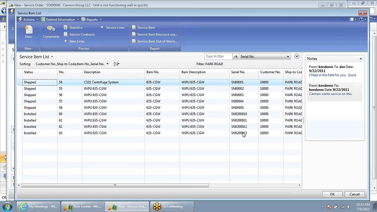 Microsoft Dynamics NAV Service Order Entry - Solution Systems, Inc. Chicago ERP Software