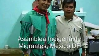 Asamblea Indígena de Migrantes de DF en la Cd. de México