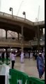 لحظة  سقوط الرافعة على الحجاج  في مكة المكرمة