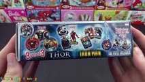3 Marvel Avengers Surprise Eggs Unboxing   Iron Man, Thor, Captain America