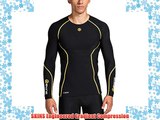 Skins Men's Thermal Long Sleeve Top - Black/Yellow Large