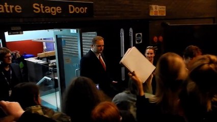 Benedict Cumberbatch meets fans after Hamlet performance