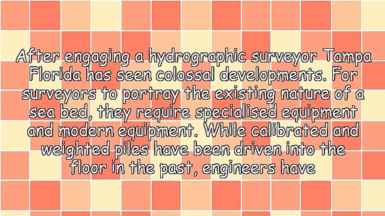Competent And Experienced Hydrographic Surveyor Tampa Florida