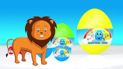 Funny Animals Compilation   Nursery Rhymes Plus Learning Videos for Kids   Animated Surprise Eggs TV