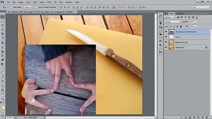 Photo Manipulation _ Photoshop Tutorial _ Finger cut