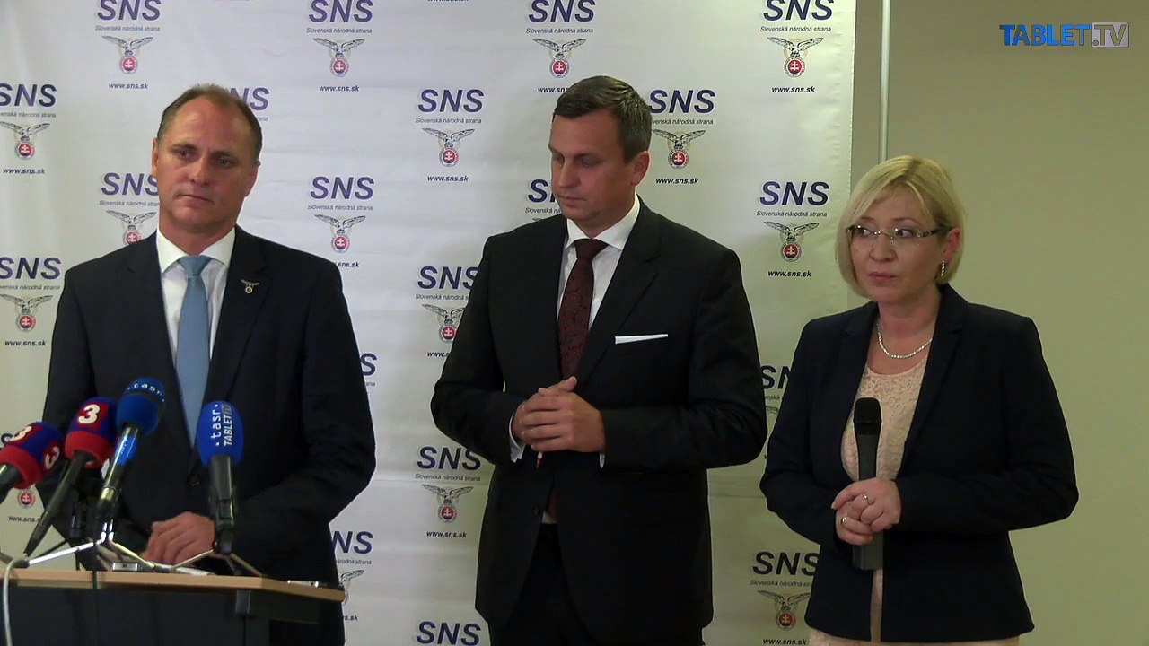 ZÁZNAM: Tlačová konferencia SNS - Revitalizácia slovenského vidieka