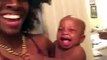 Baby laughing when mom sneezes! So cute!