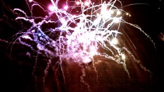 Drone flies into the middle of fireworks show.