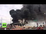 RAW: Multiple explosions as ‘hazardous material’ fire rages in Phoenix